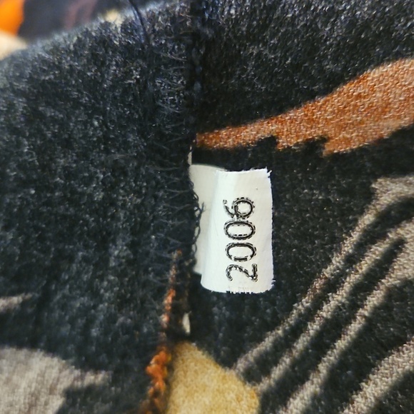 MANGO Floral Black and Orange Keyhole Long Sleeve Tie Waist Blouse - Picture 8 of 8